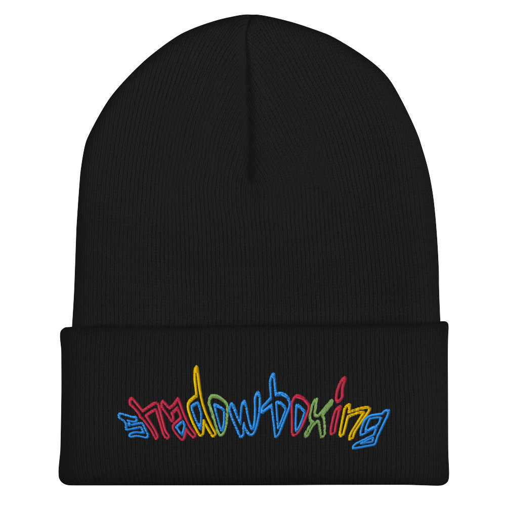 micro Shadowboxing cuffed beanie (toque) (multicoloured font)