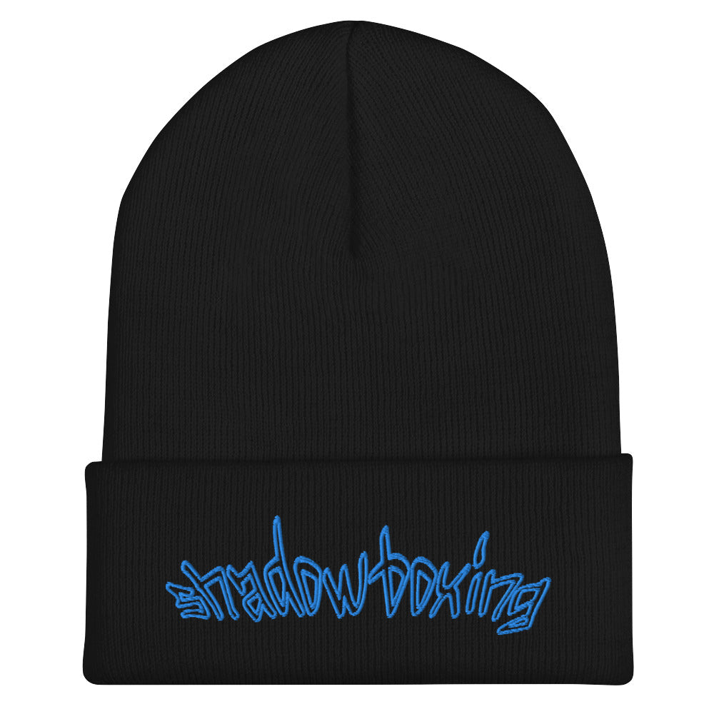 micro Shadowboxing cuffed beanie (toque) - Blue Font