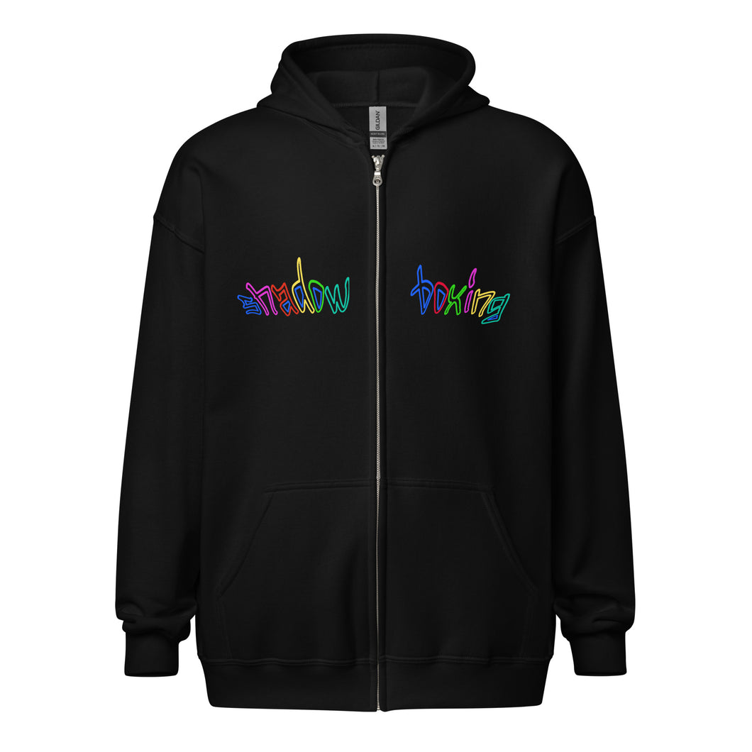 micro Shadowboxing unisex zip hoodie