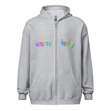 Load image into Gallery viewer, micro Shadowboxing unisex zip hoodie
